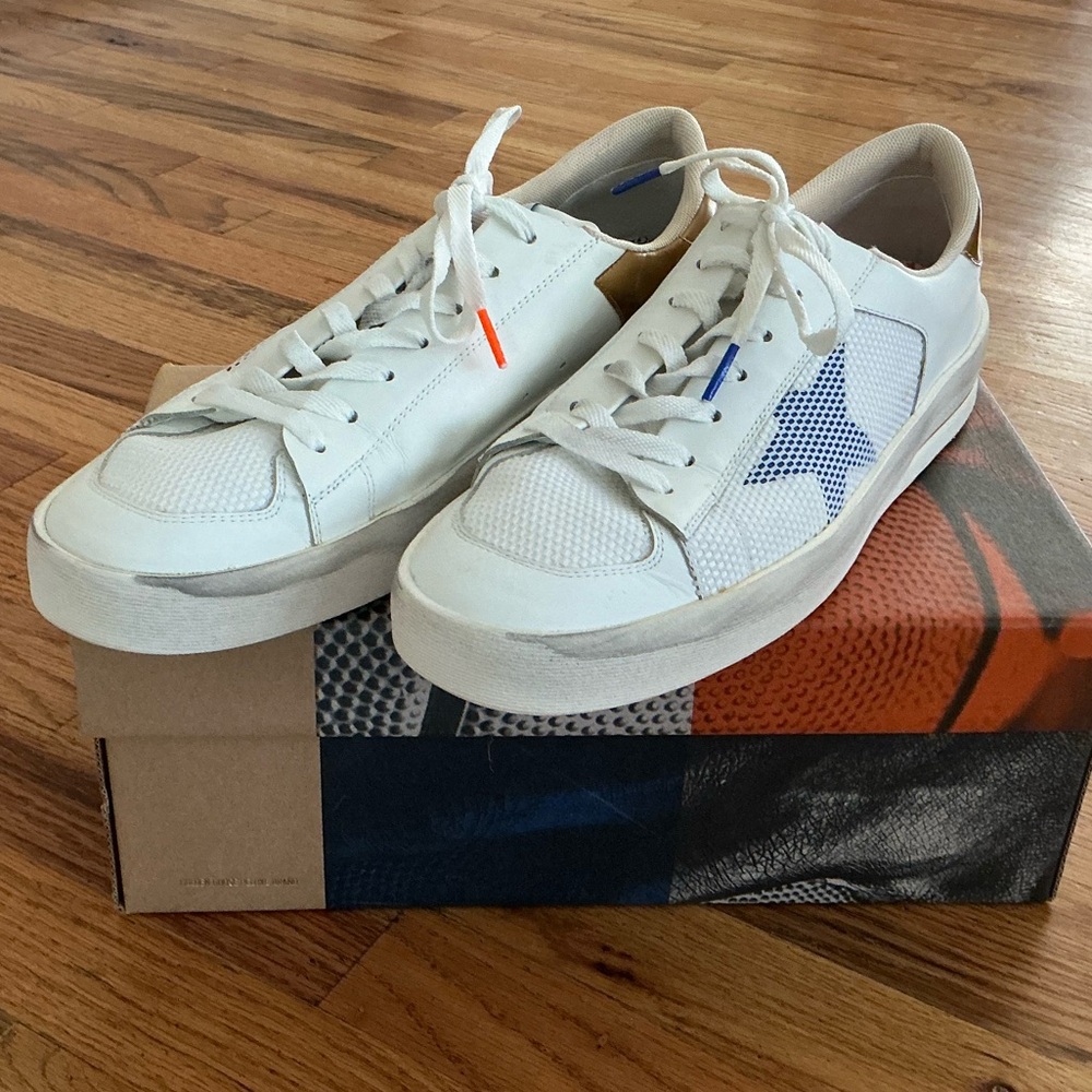 Golden Goose orange and blue StarDan sneakers - Picture 2 of 7